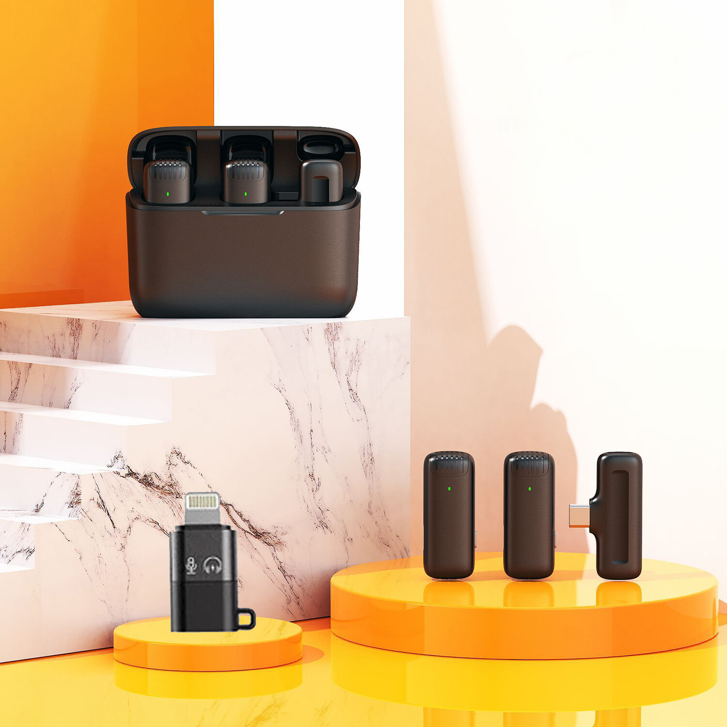 Lavalier Microphone Wireless Audio Video Recording Mini Mic For Android/iPhone