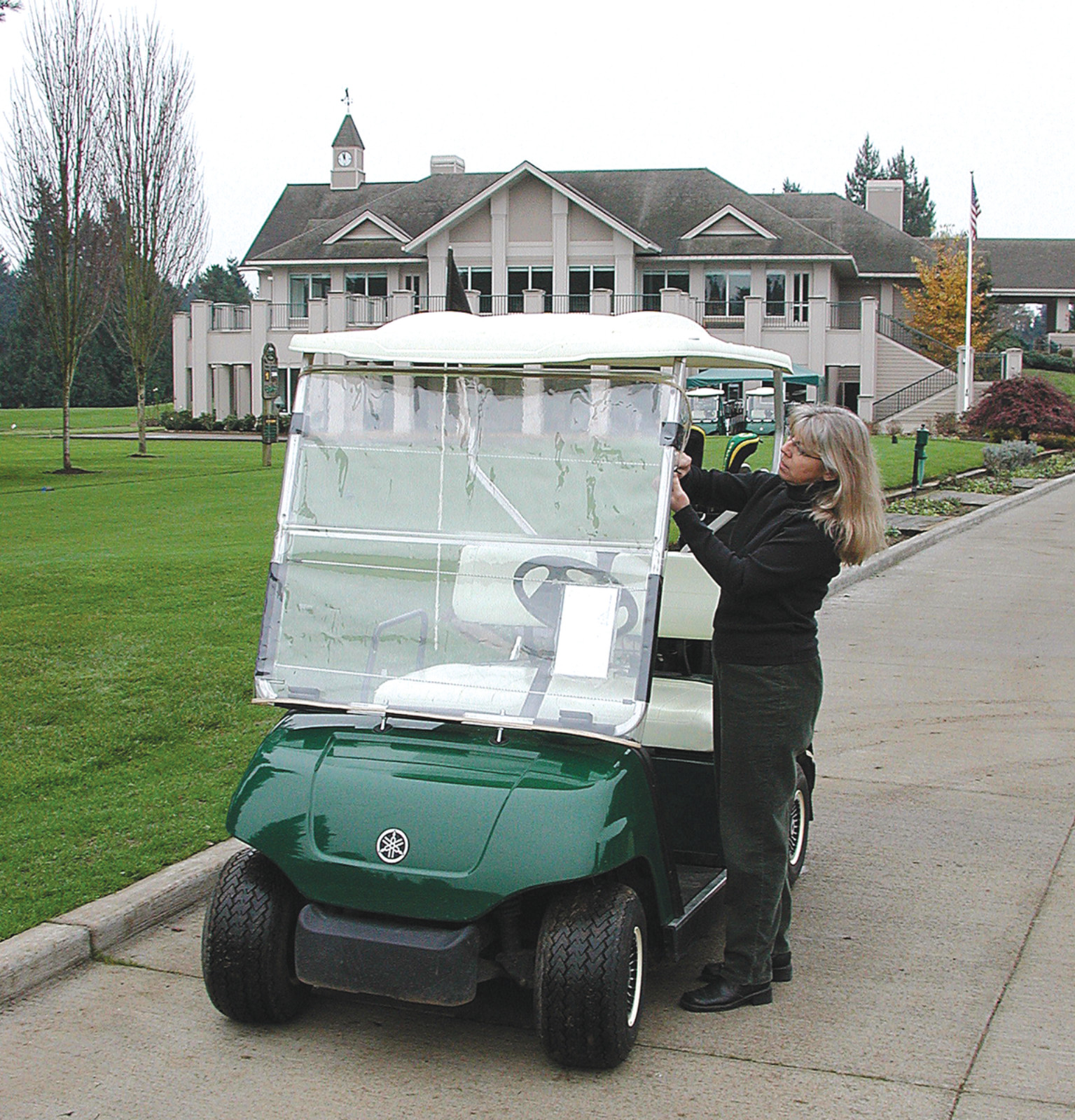 CartShield Clear Portable & Foldable Universal Golf Cart Windshield for Rain