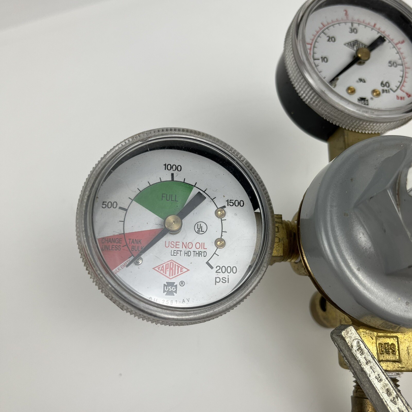 Taprite CO2 Carbon Dioxide Dual Gauge Primary Soft Drink Regulator, 2000 PSI