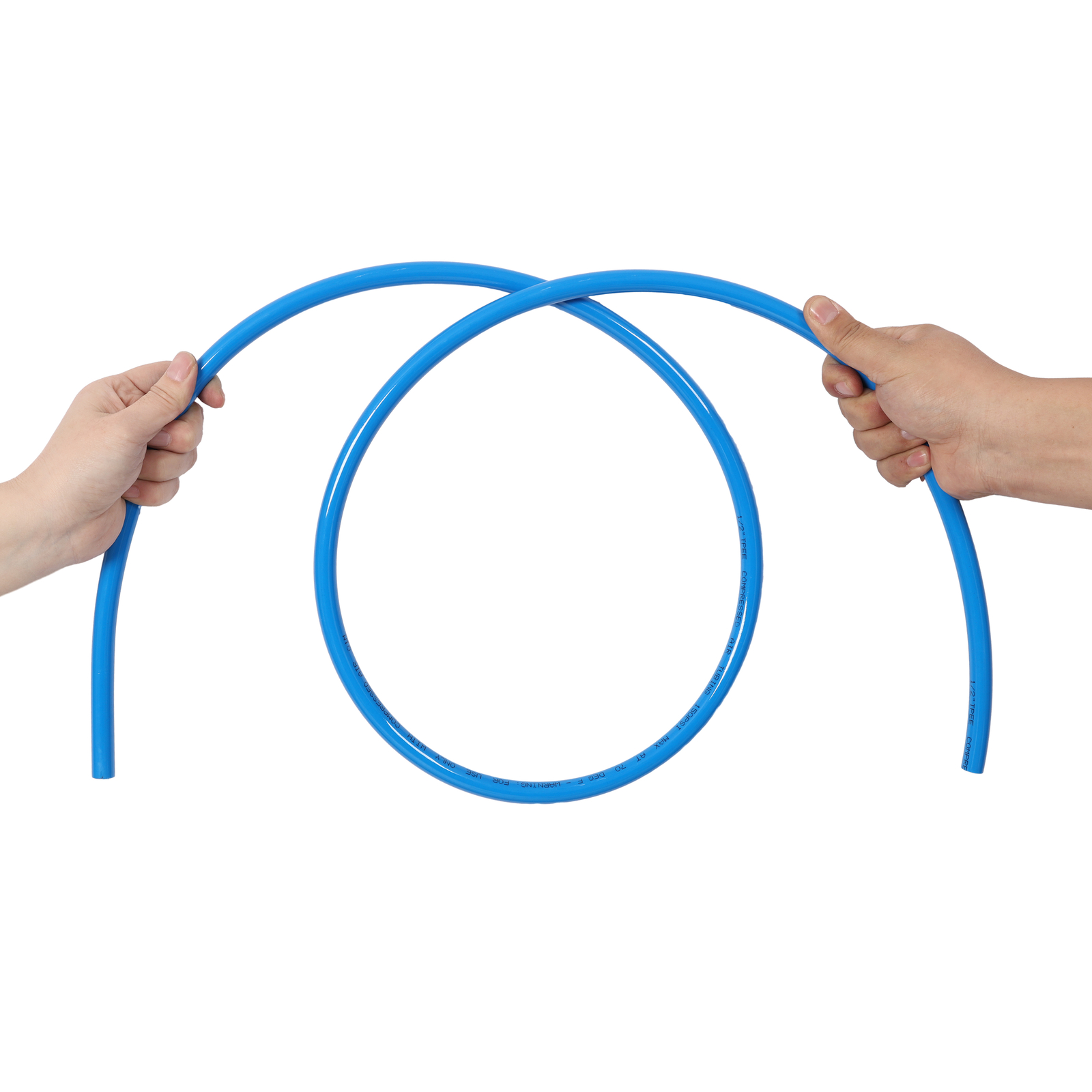 1/2 Inch OD×60 Feet PU Air Tube Kit Garage Air Compressor Accessories Kit Blue