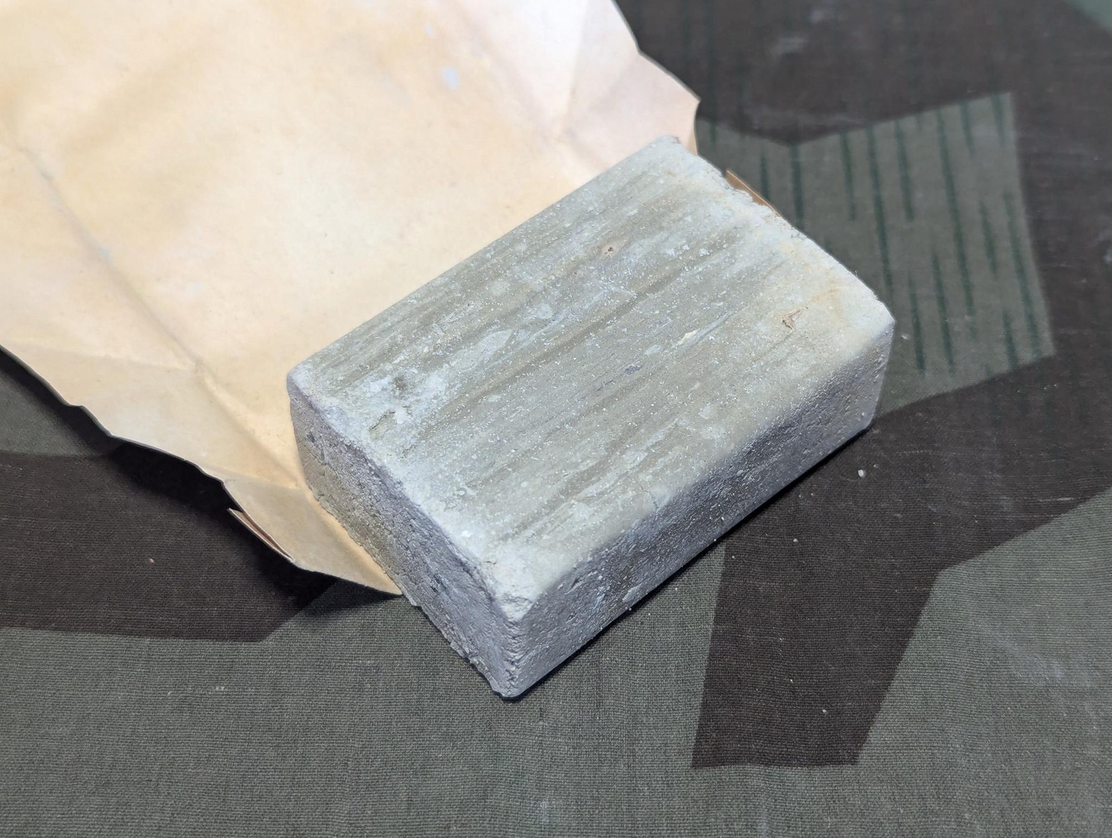 One Original 1940s WWII German Zaza Hand Soap Bar 1942 Vintage Wehrmacht Army