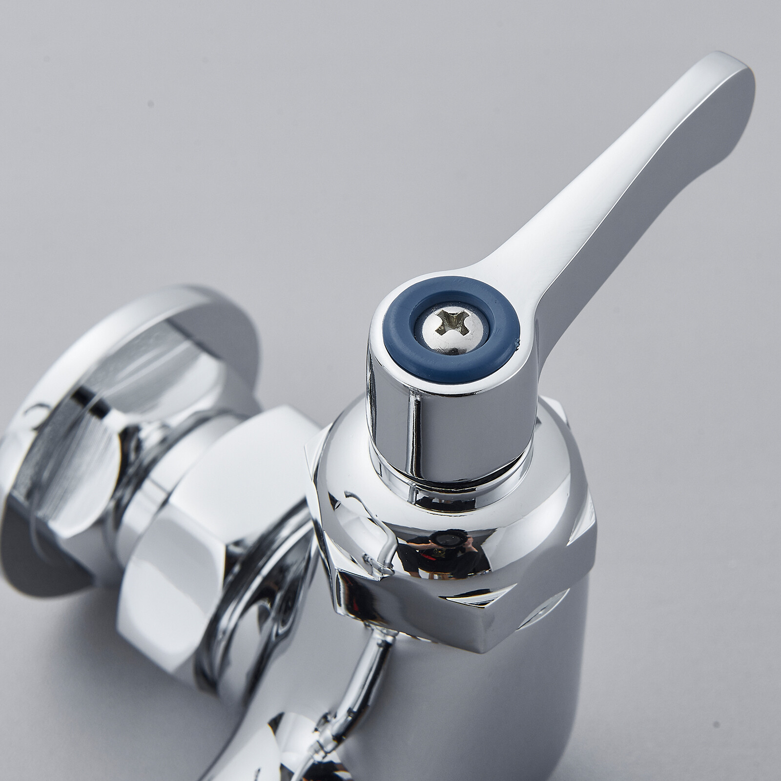 Commercial Sink Faucet Swivel Spout 8" Center Wall Mount Kitchen Faucet Chrome