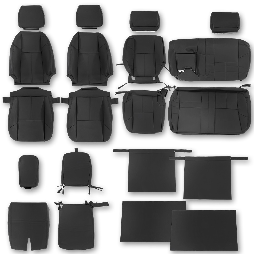 Fit For 07-13 Chevy Silverado GMC Sierra Crew Cab Full Set Seat Covers Replace