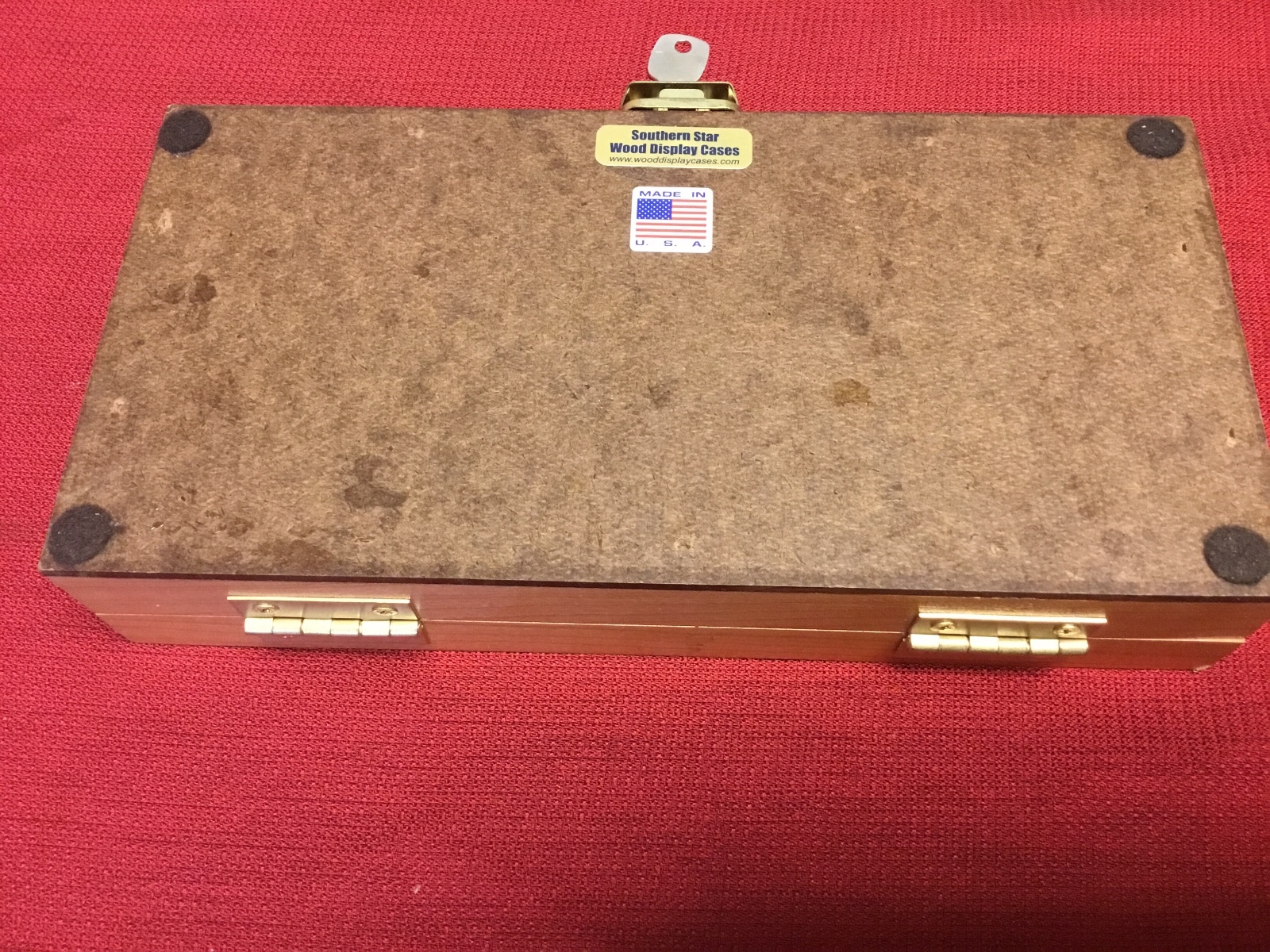 Cherry Wood Display Case 5 x 10 x 2 for Arrowheads Knifes Collectibles & More