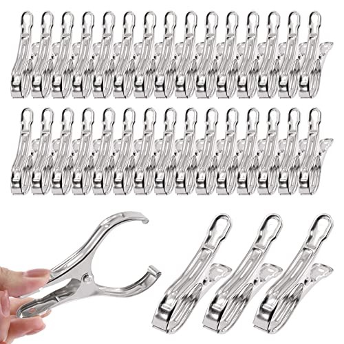 40Pcs 3.5 Inch Stainless Steel Greenhouse Clamps Garden Clips 3.5 inch - 40pcs