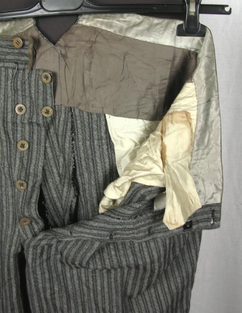 VINTAGE 1930 ITALY PRANDONI DI G.B. ROSTI PINSTRIPE BESPOKE TROUSERS PANTS