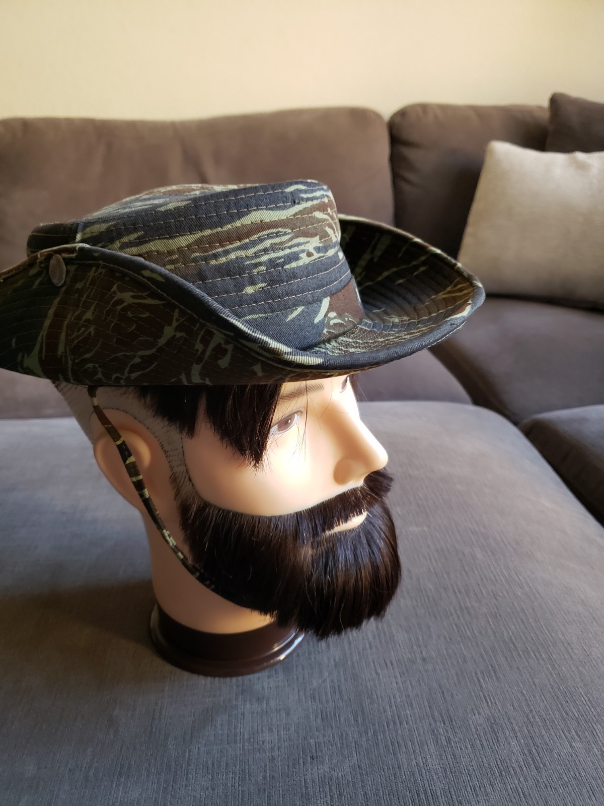 RARE! Vintage Vietnam War Era Nakhon Phanom Thailand Tiger Camo Boonie Bush Hat