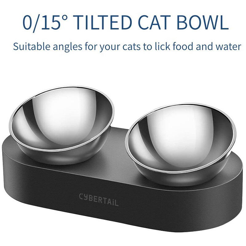 PETKIT Elevated Pet Bowl Stainless Steel Cat Dog Food Water Bowl Refurbished
