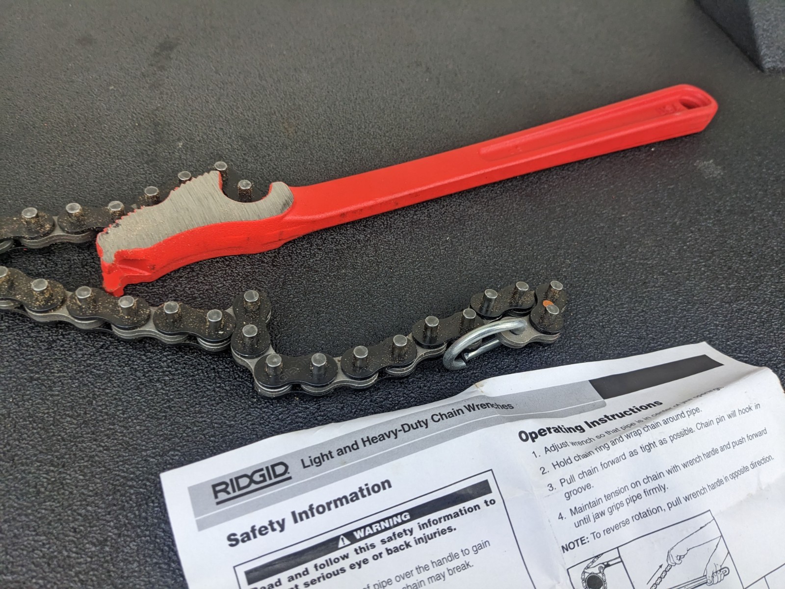 #bn293 RIGID 31310 NEW C-12 Light-Duty Chain Wrench