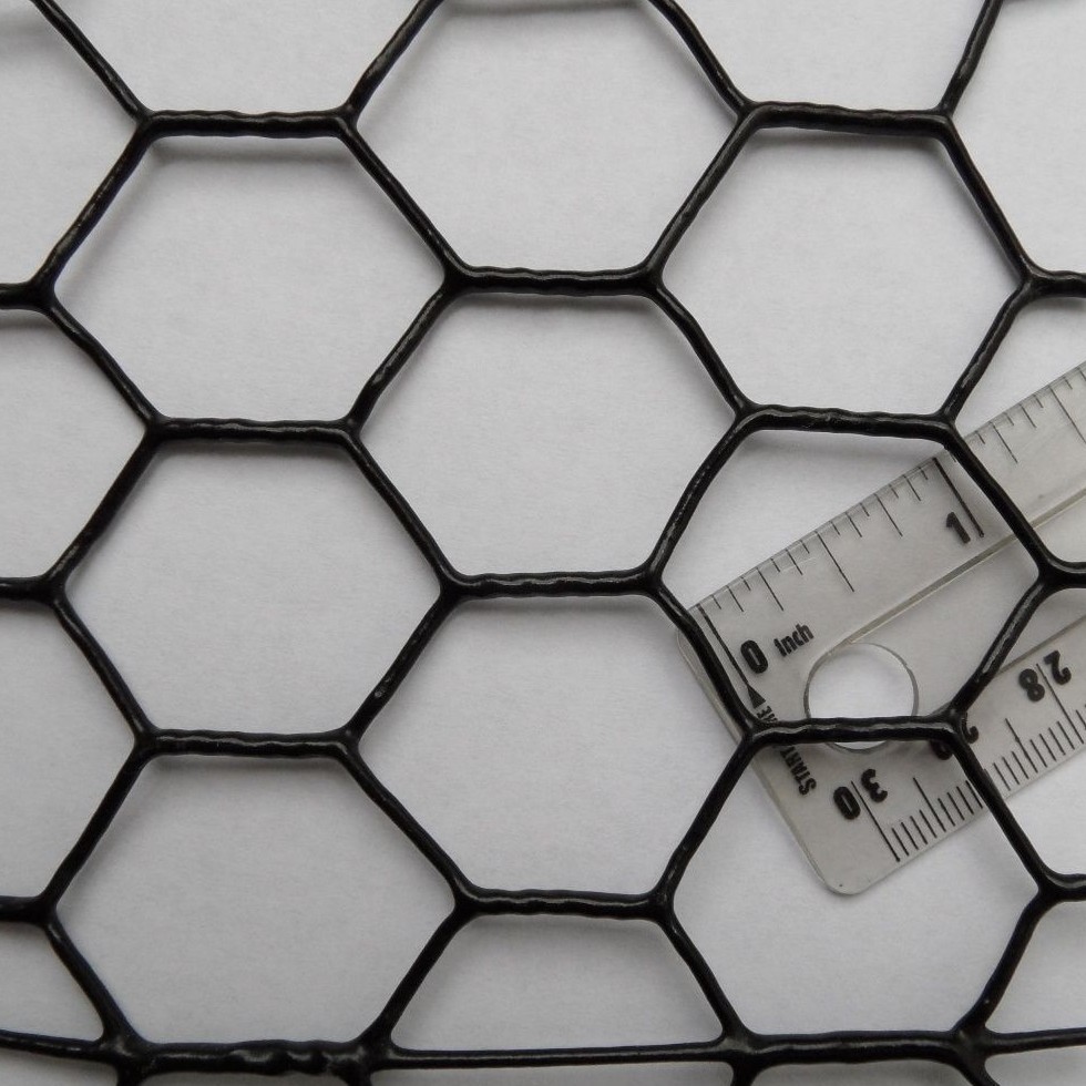 Chicken Wire Fence BLACK PVC Coated UV 1" Hex Poultry Aviary Bird Chicken Wire