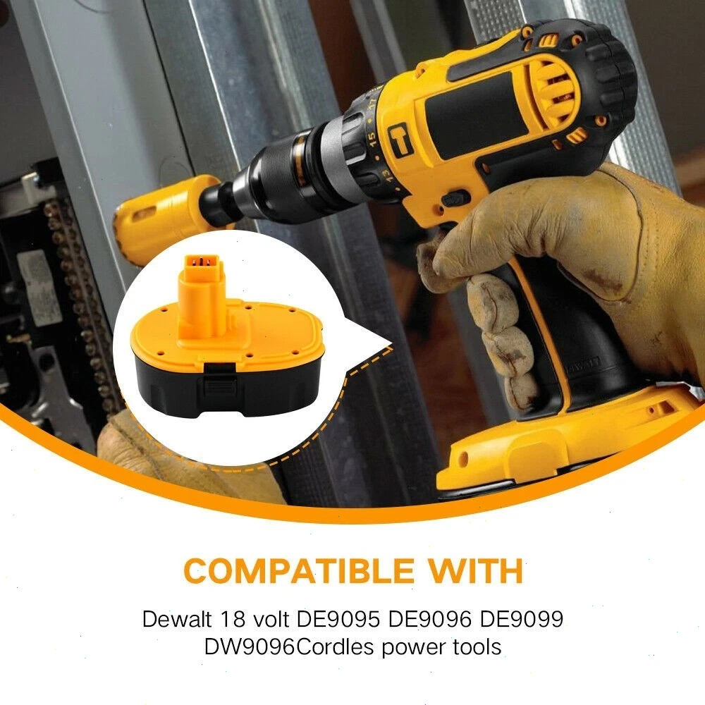 2PACK 18V For Dewalt 18 VOLT XRP DC9096 DC9098 Ni-Mh Battery DC9099 DC9096-2 7AH