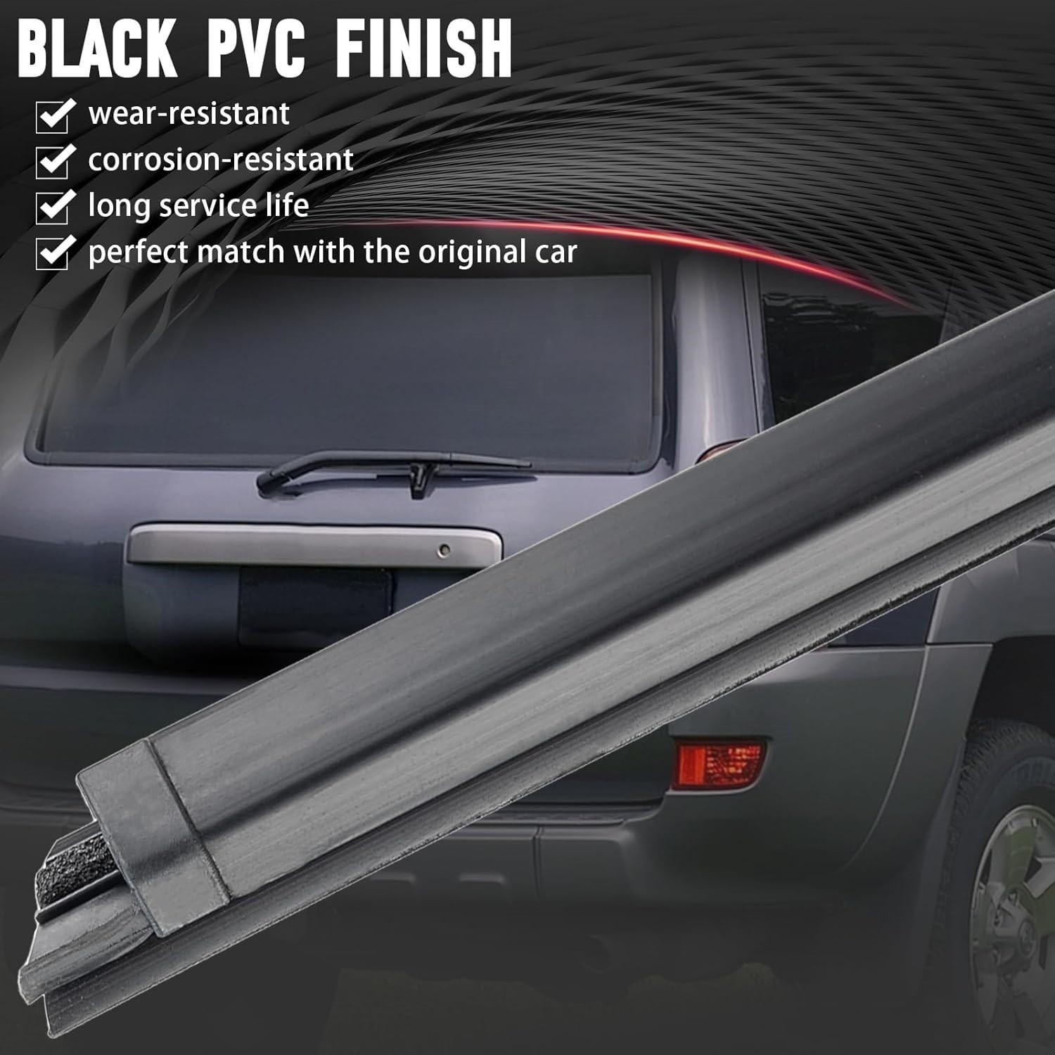 For Toyota 4Runner Hatch Rear Door Glass Outside Weatherstrip Liftgate Trim Seal