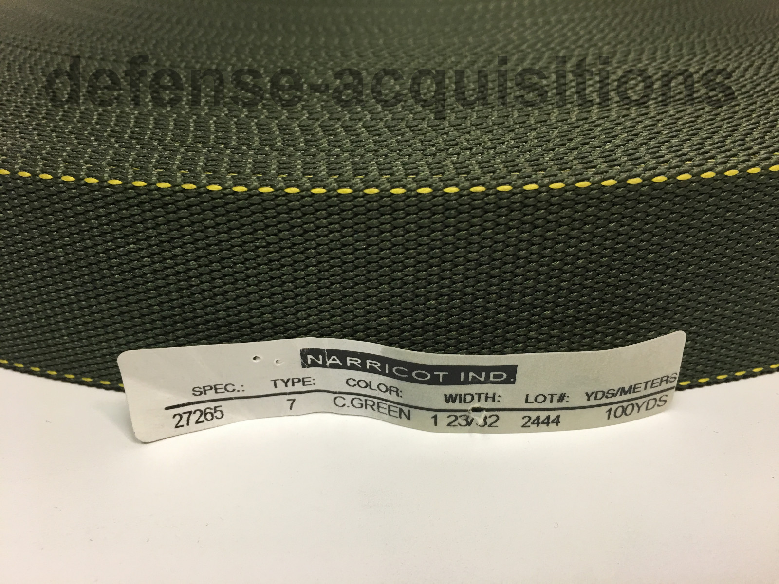 1.75 Inch MilSpec Military Webbing MIL-W-27265 / 4088 CAMO GREEN