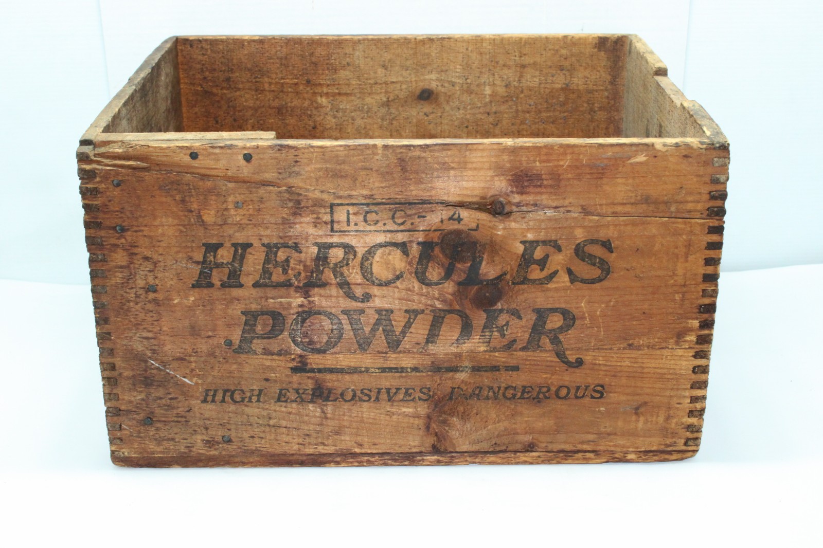 Vntg Hercules Powder Co Dynamite Box High Explosives Crate Emporium Pennsylvania