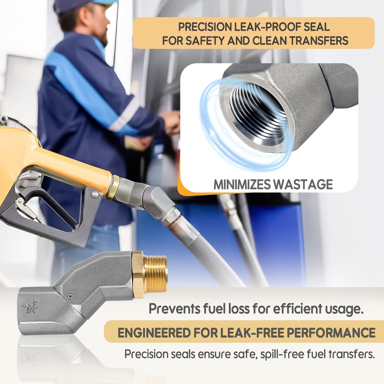 3/4 Inch NPT Fuel Swivel Joint: 360° Rotate, Prevent Hose Kinking