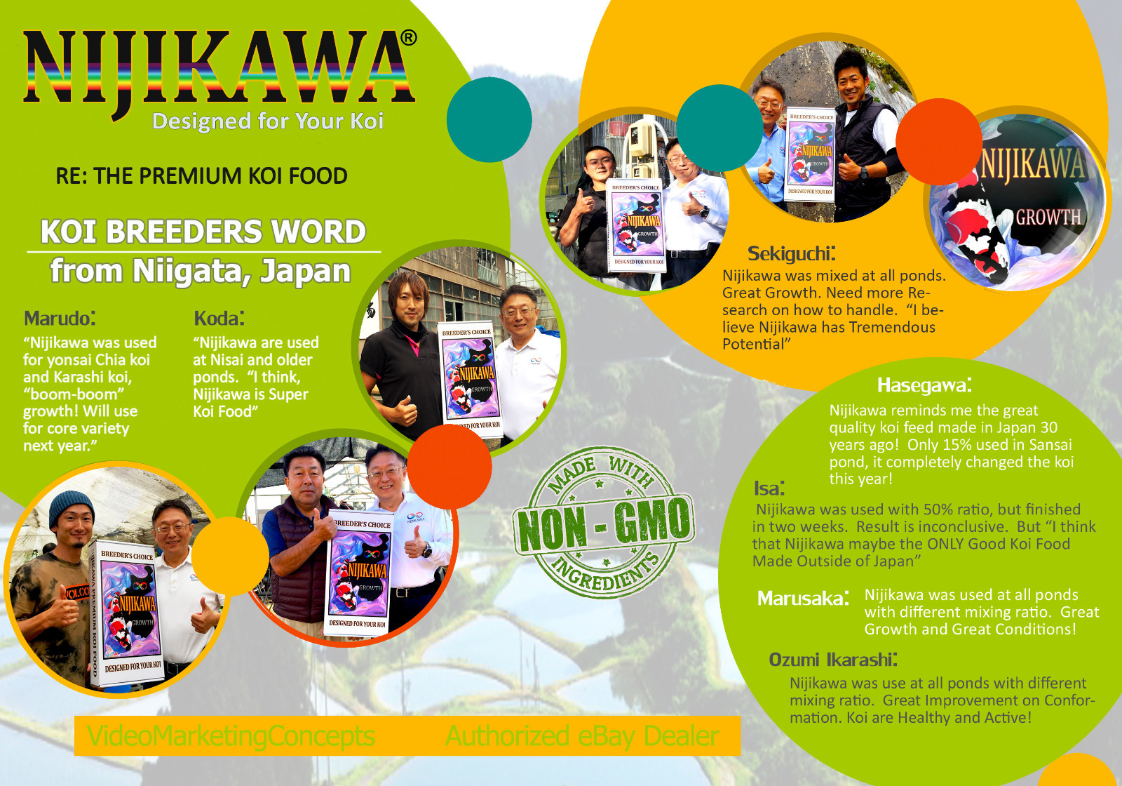 Nijikawa Professional Koi Food 22lb 7MM Sinking :Authorized eBay Dealer: