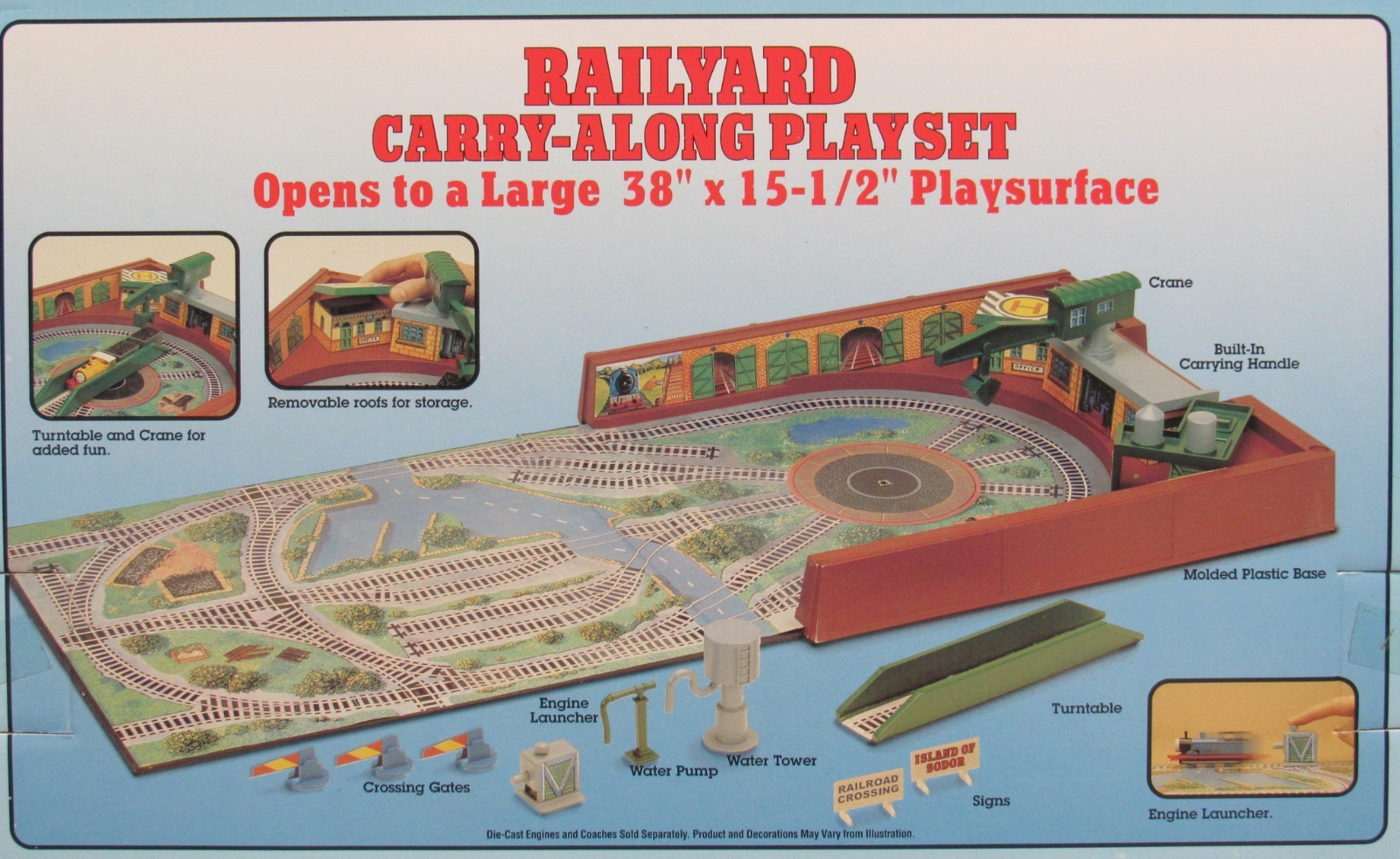ERTL 4062 - Thomas the Tank Engine & Friends "Railyard Carry-Along Playset" NOS