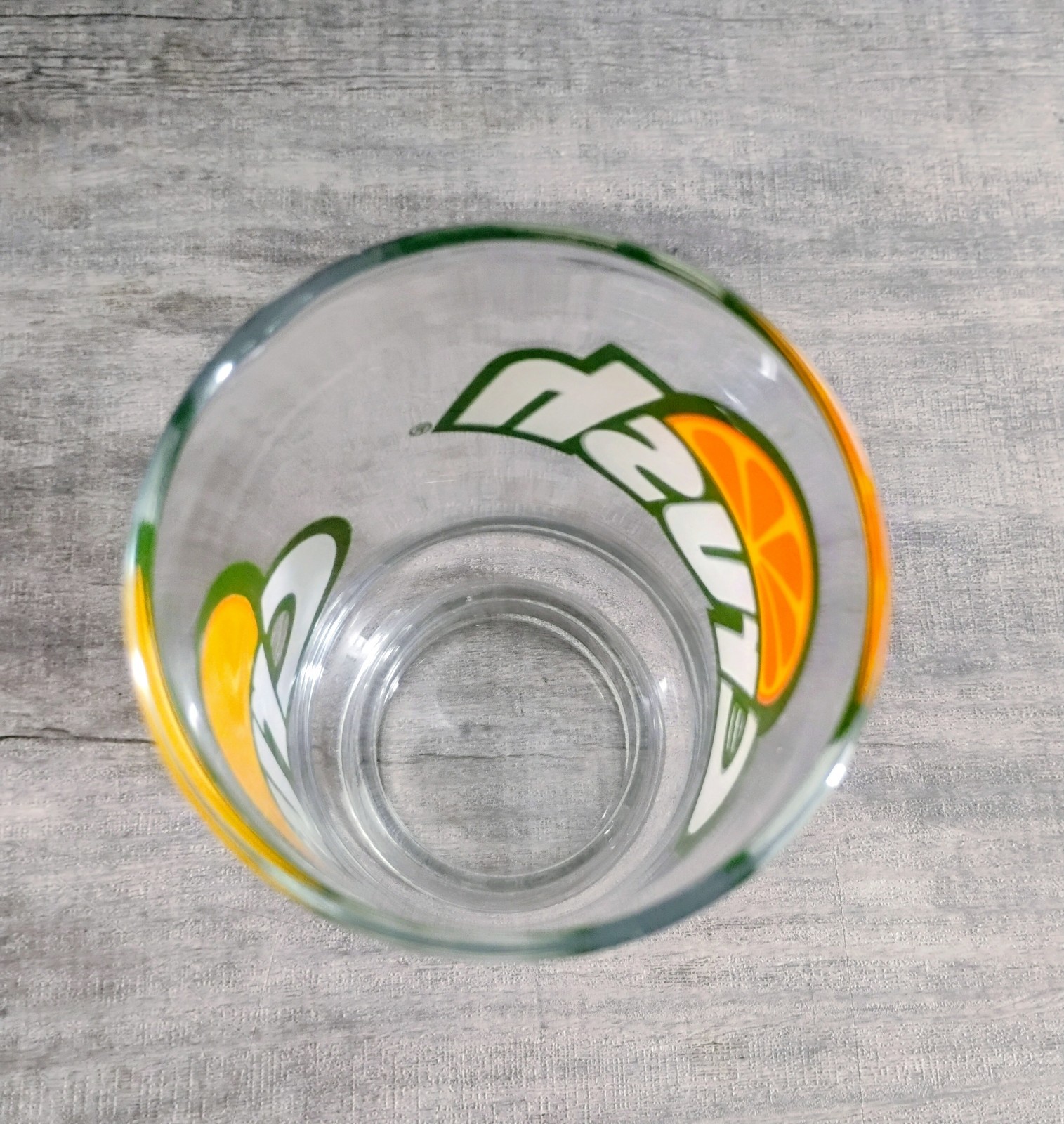 Vintage Orange Crush Drinking Glass * Retro Logo * Footed Pedestal Base