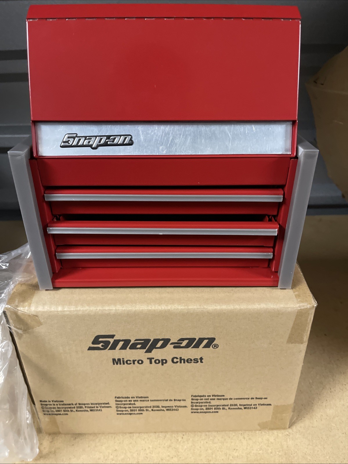 🔴 NEW Snap-On RED Mini Micro Tool Box Top Chest  KMC923A ~ BRAND NEW IN BOX
