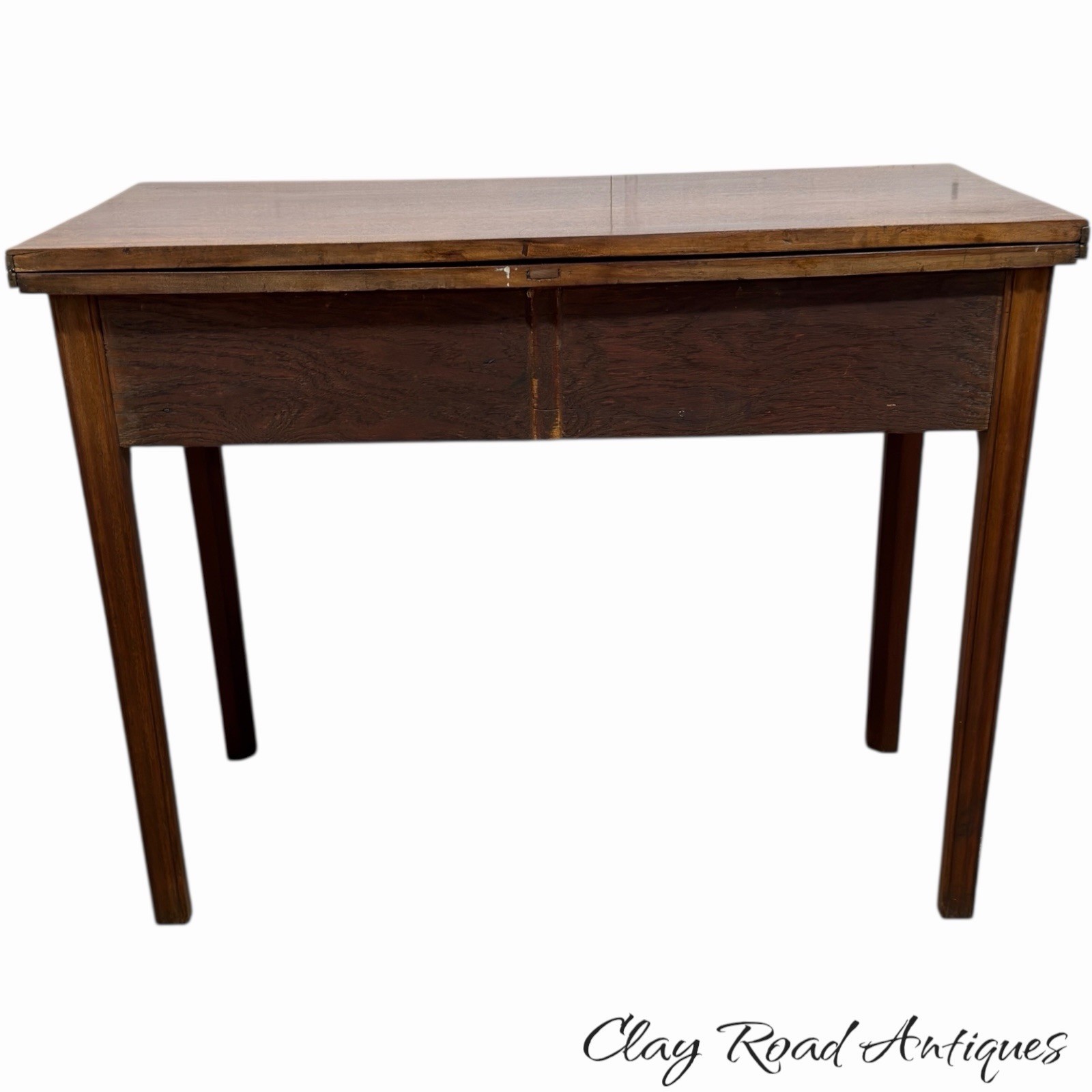 Antique PA chippendale 18th mahogany hall console card game table stand 1780