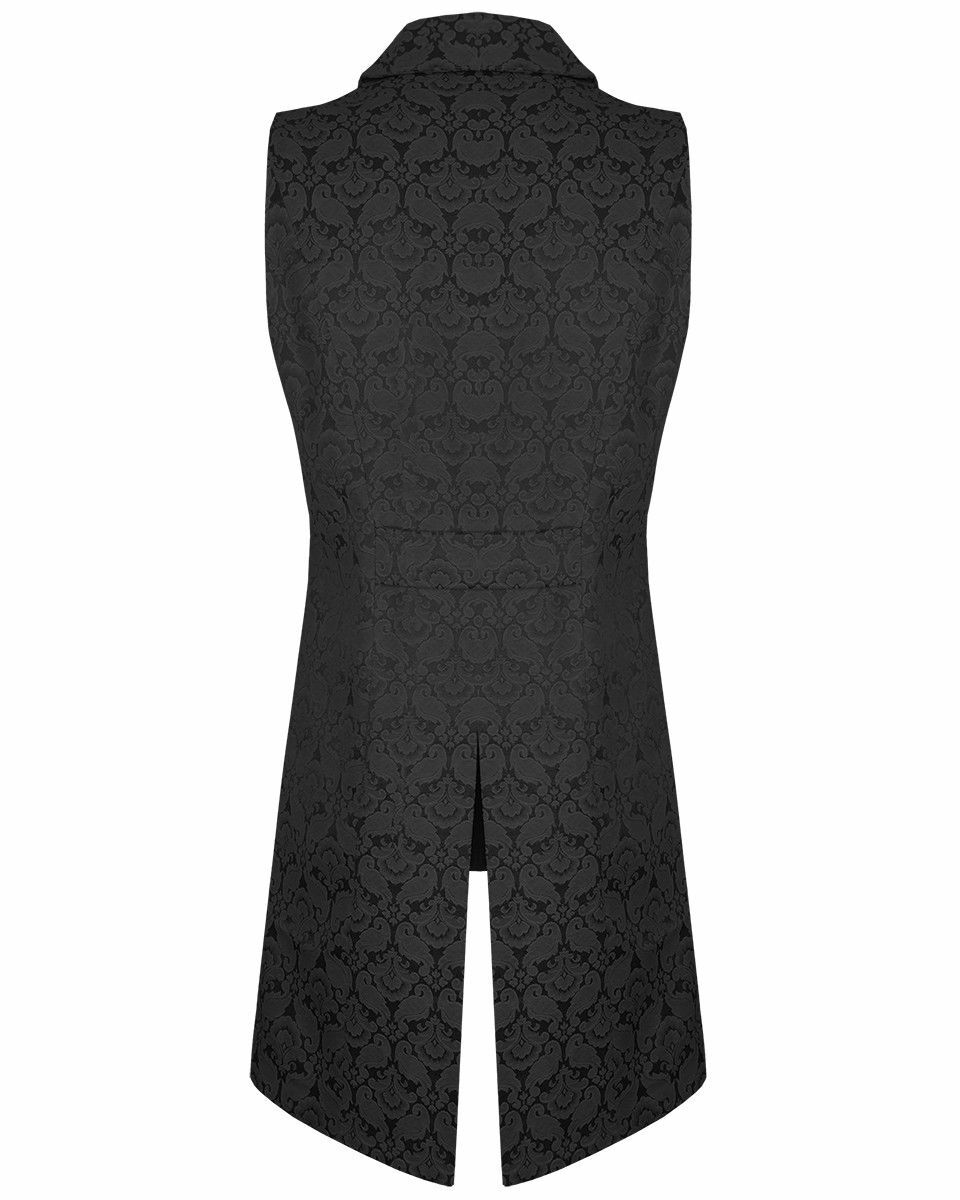 Men's Double Breasted GOVERNOR Vest Waistcoat VTG Brocade Gothic Steampunk/USA