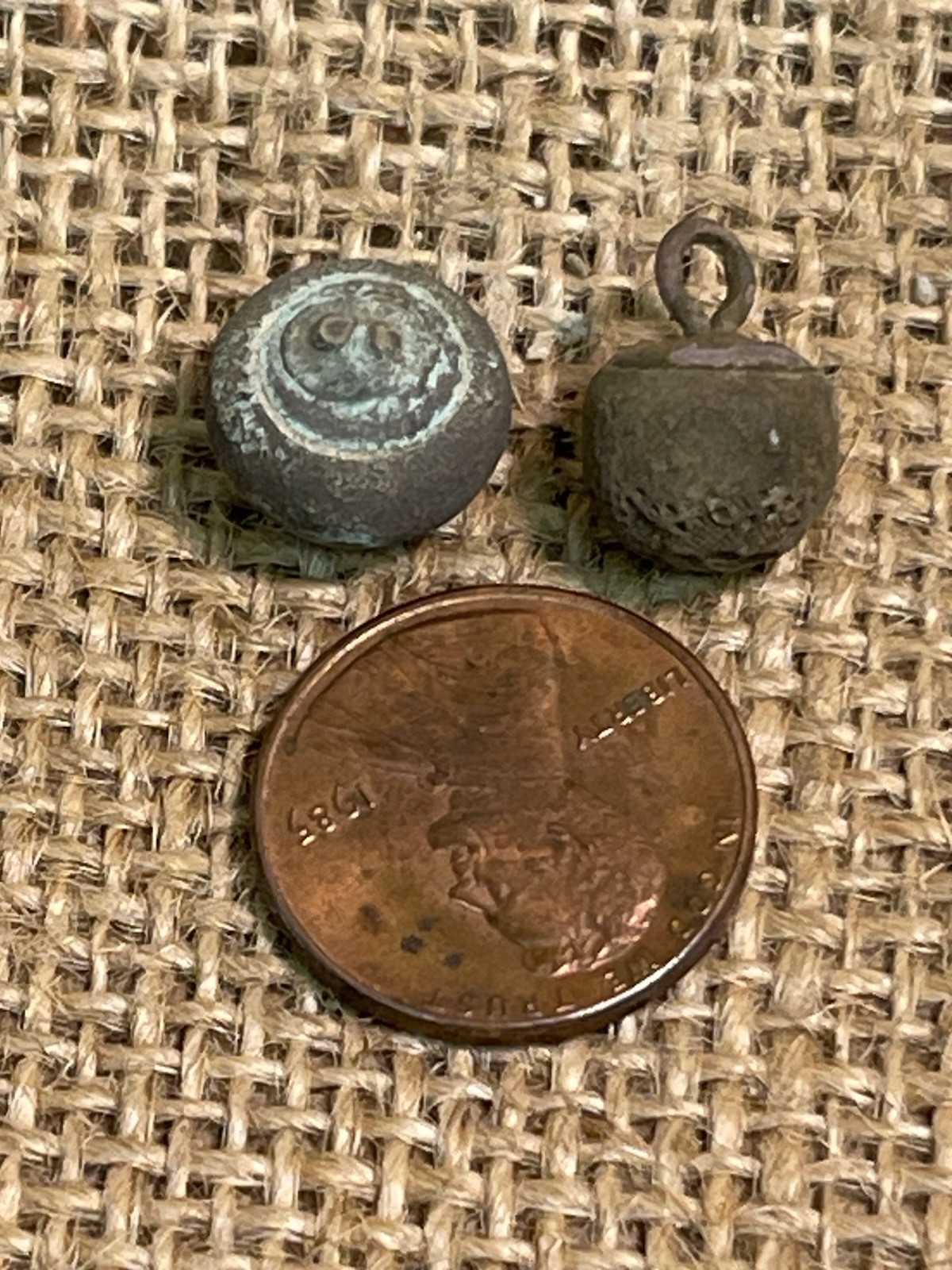 Two Dug Civil War Zouave Small Ball Buttons Found Near Kennesaw Mountain Ga
