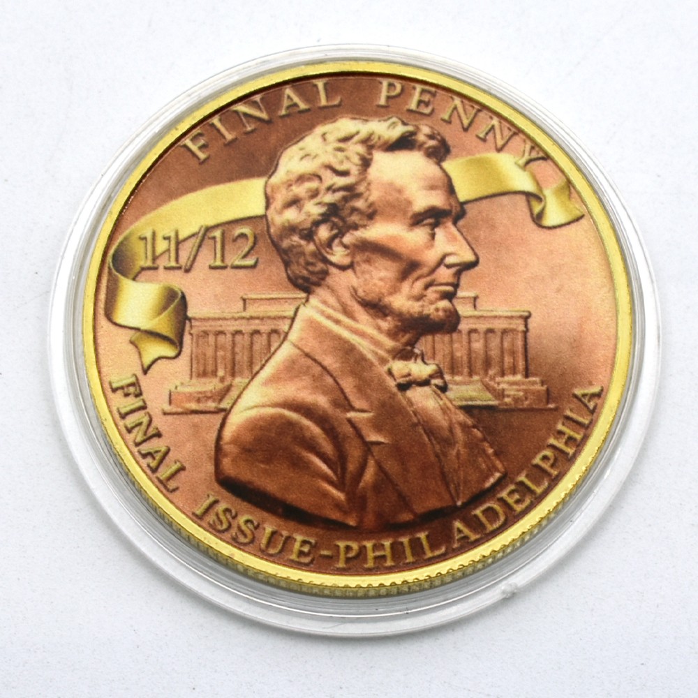 The Last U.S. One Cent - Final Penny Commemorative Coin 1909-2025 Memorial Medal