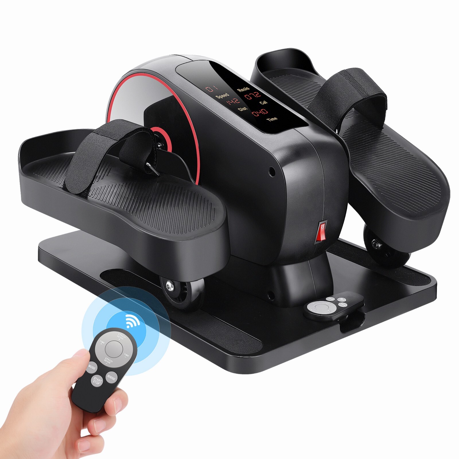 Under Desk Elliptical Ellipse Leg Exerciser with Display Monitor &Remote Control