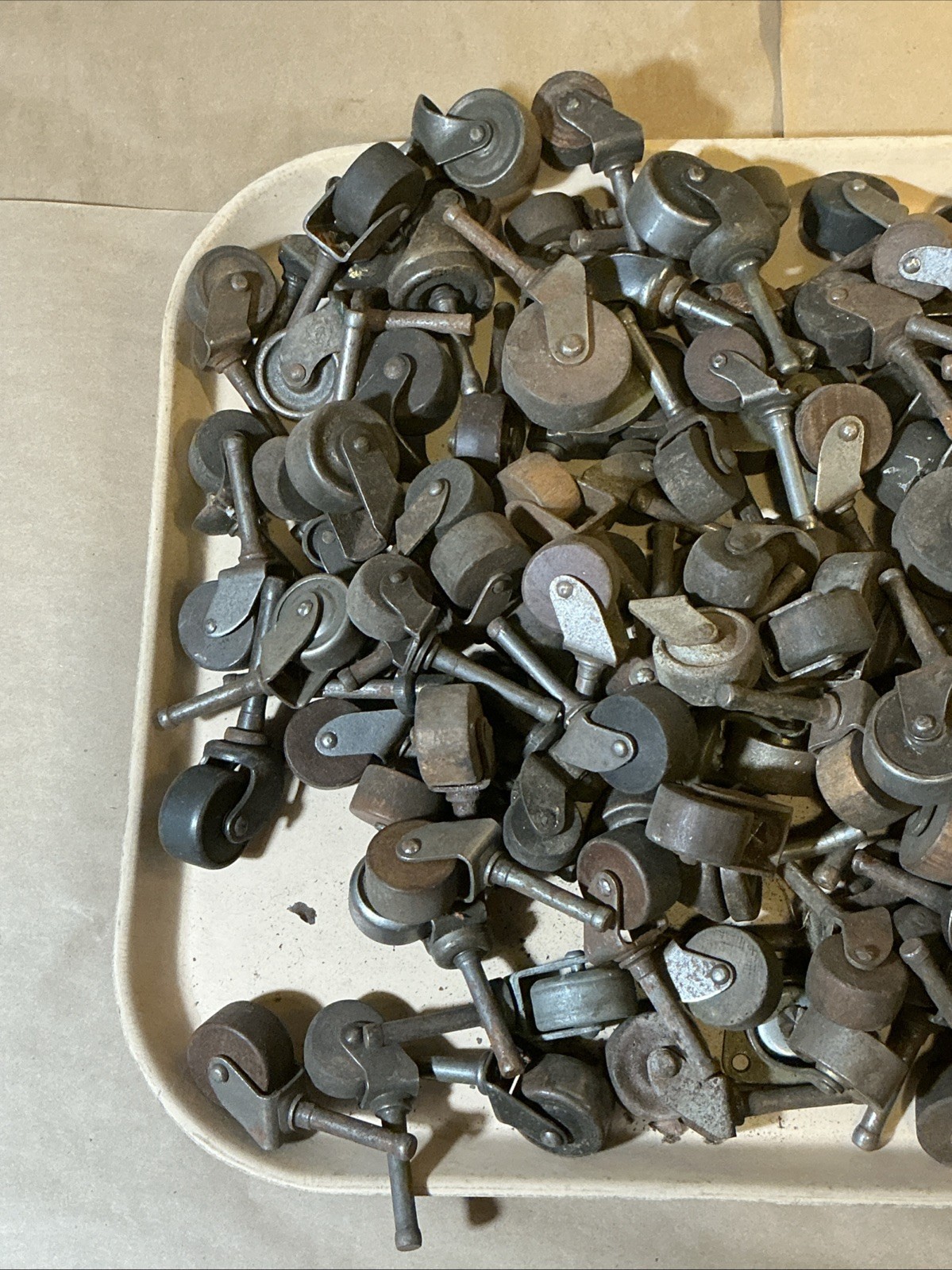 Group Of 130+ Wood/Metal Furniture Casters As Is INV-JDJ79