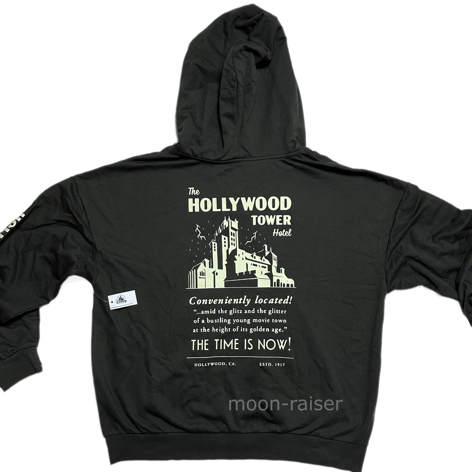 Disney Parks Hollywood Tower of Terror Hotel Zip Hoodie LARGE