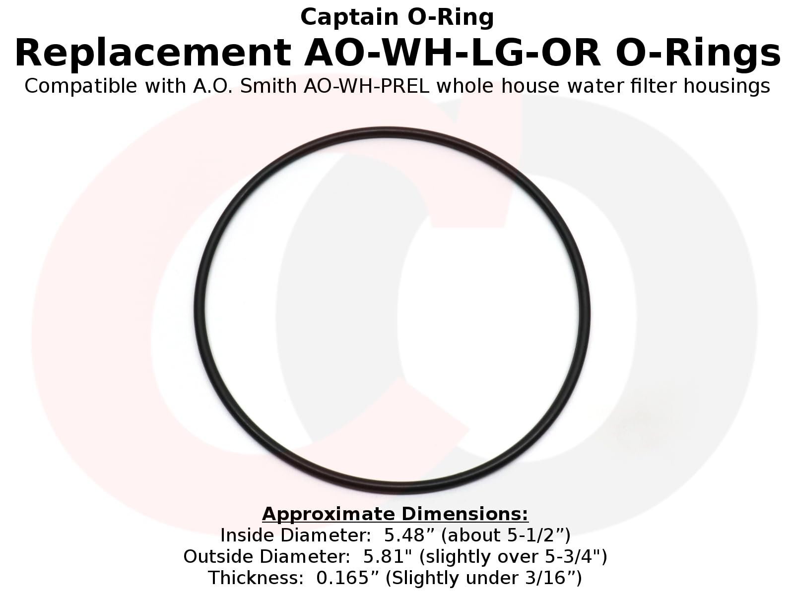 AO-WH-LG-OR O-Rings for AO Smith AO-WH-PREL Whole House Water Filter (3 Pack)