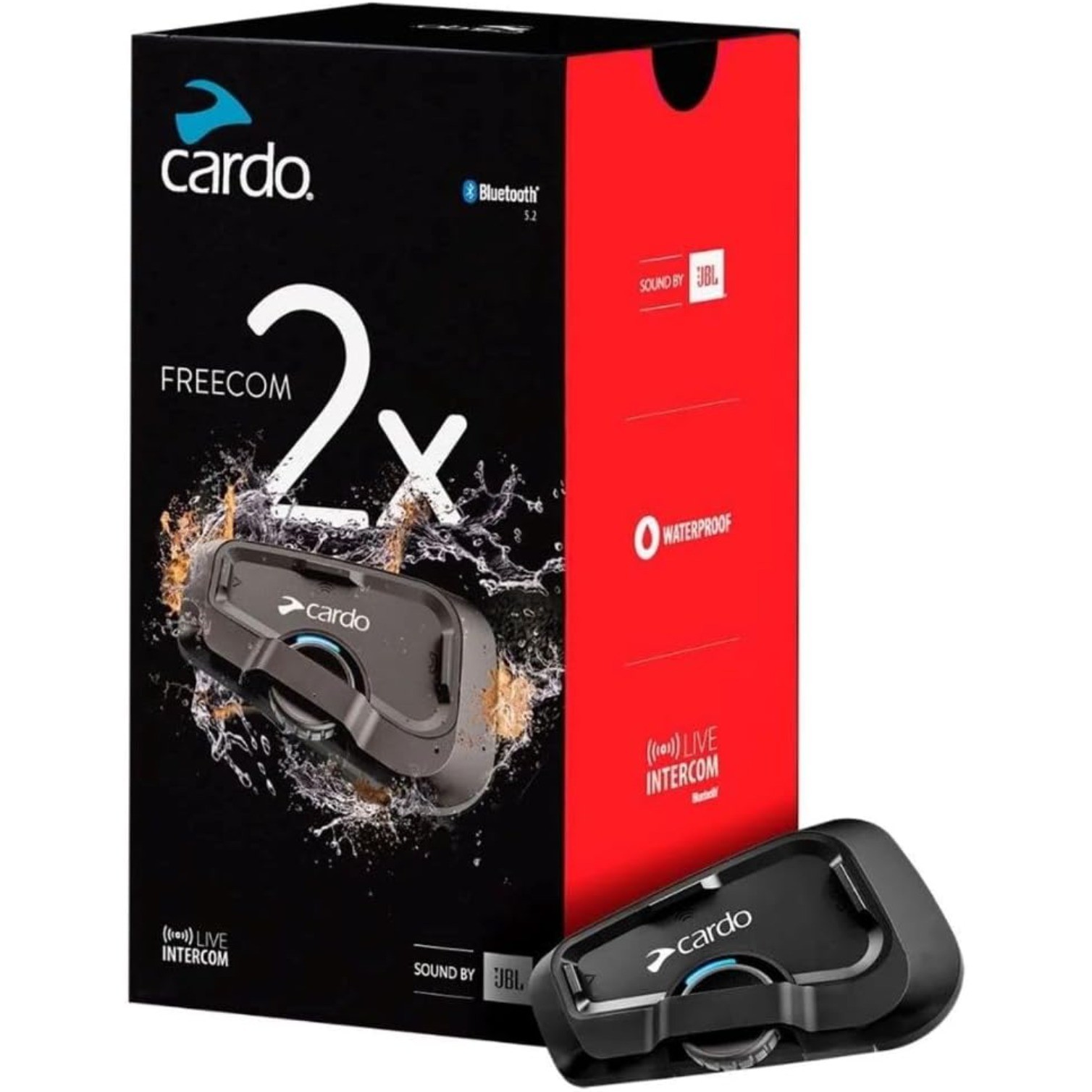 Cardo 2X Motorcycle 2-Way Helmet Bluetooth Communication System Headset Intercom