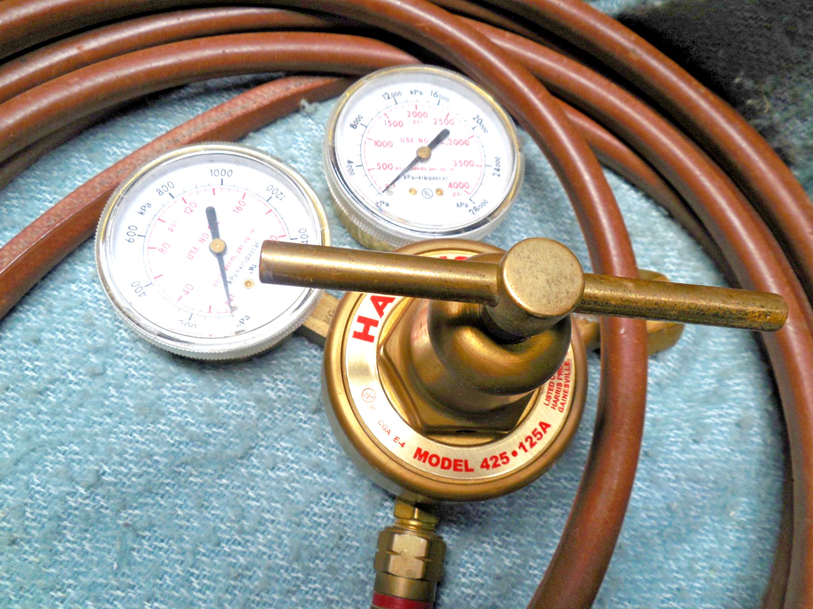 Gas Welding AirCo 80 Torch Harris 425-125A Regulator and 25' Hose Untested