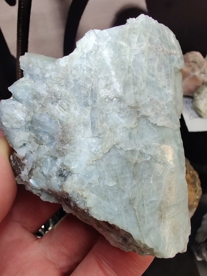 Nice Platy Layers of Blue Cleavelandite var. Albite w/ Lepidolite-Very Aesthetic