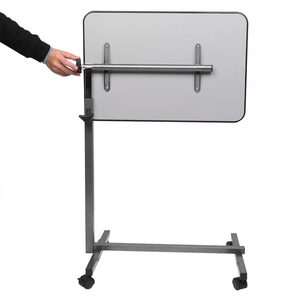Overbed Rolling Table Over Bed Laptop Food Tray Hospital Desk With Tilting Top