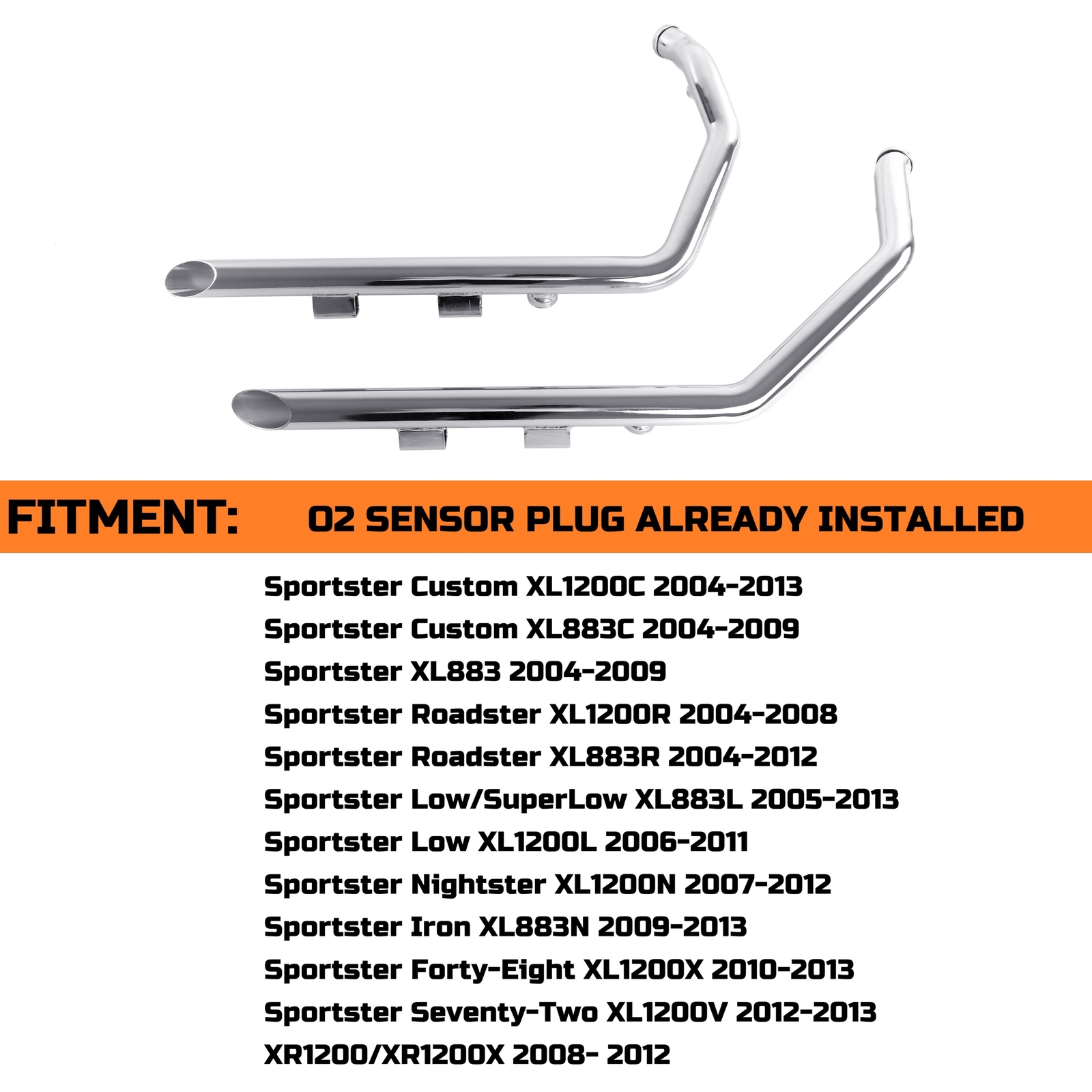 Aggressive Tone Drag Exhaust for Harley Sportster 2004-2013 Models Rumble