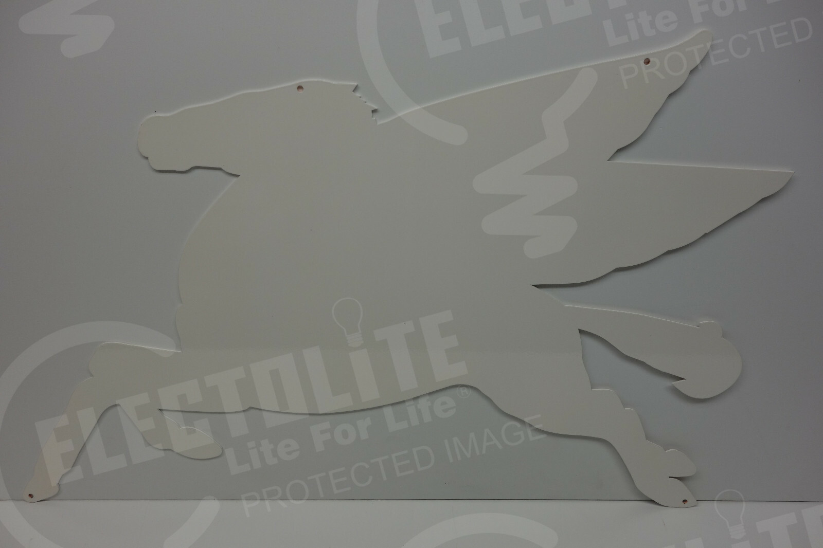 PEGASUS MOBILE OIL "COOKIE CUTTER" DIE CUT SERVICE SIGN. 9"High BY 15" Wide