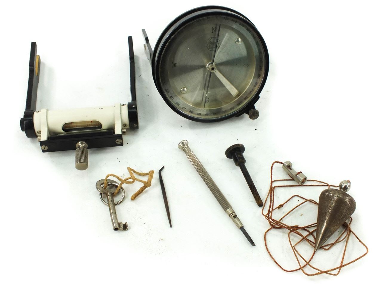 Ertel-Werke Double Circle Theodolite with Compass and Wooden Case 637