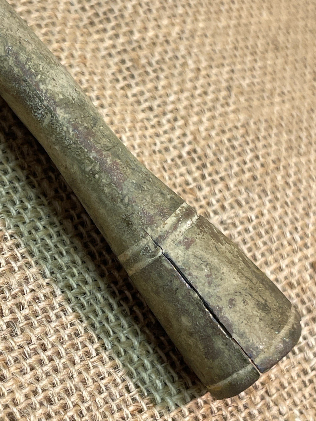 Dug Civil War Brass Foot Officers Or Staff Officers Sword Drag Heavily Used Worn