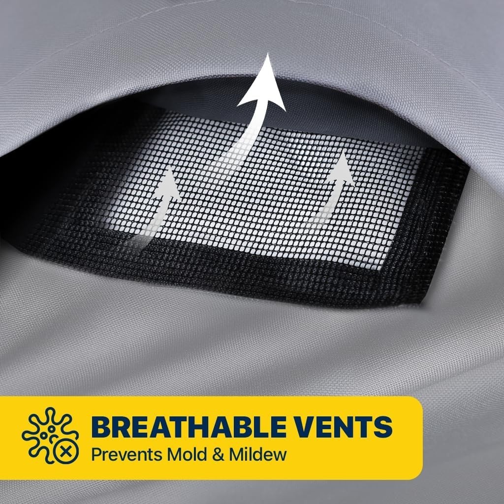 Seal Skin Patio Chair Cover, Waterproof Heavy-Duty with Drawstring & Air Vent