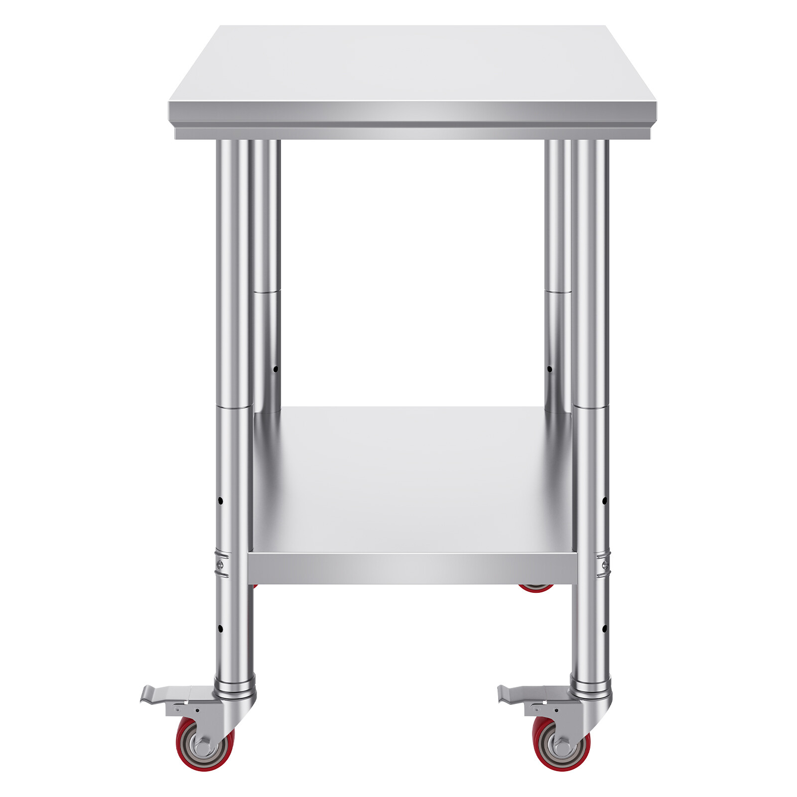 Rolling Stainless Steel Work Table 30"x24" Cart + Casters Undershelf Heavy Duty