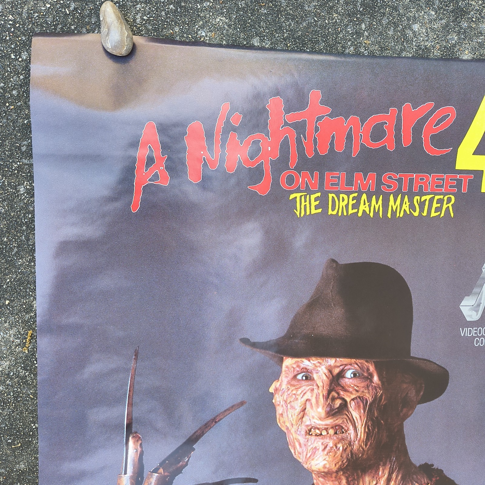 A Nightmare on Elm Street 4 Freddy Krueger Video Store Poster 74.5x26 UNUSED...