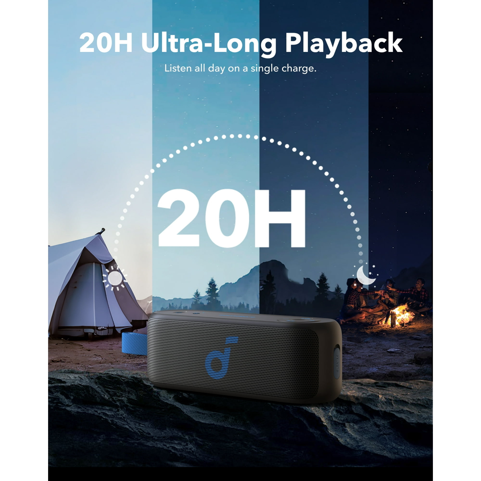 soundcore Select 3 Portable Outdoor Speaker BassUp Tech Waterproof 16W|Refurbish