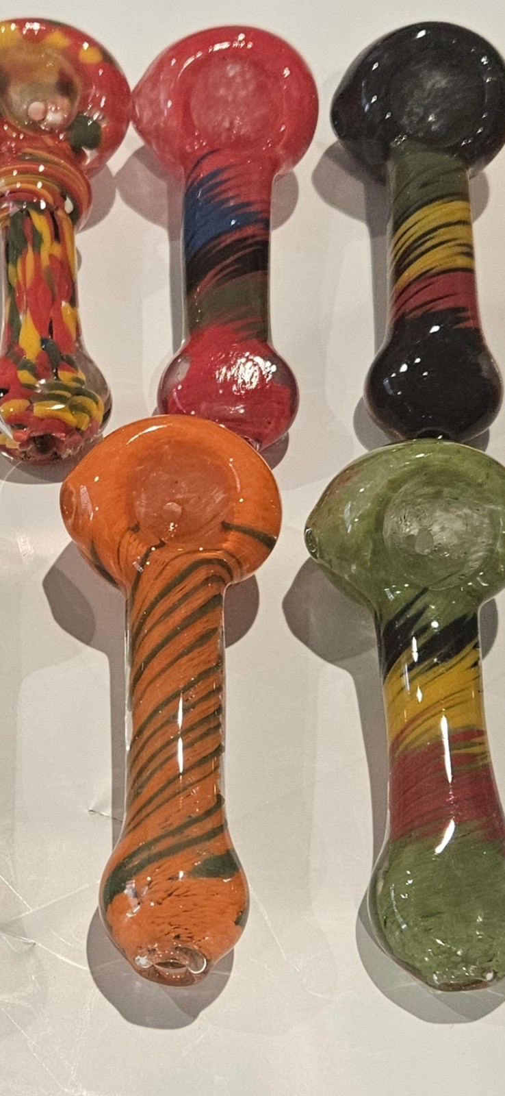 4pcs 3” 3.5 To 4“INCHTobacco Smoking THICK HEAVY Glass Hand Pipe