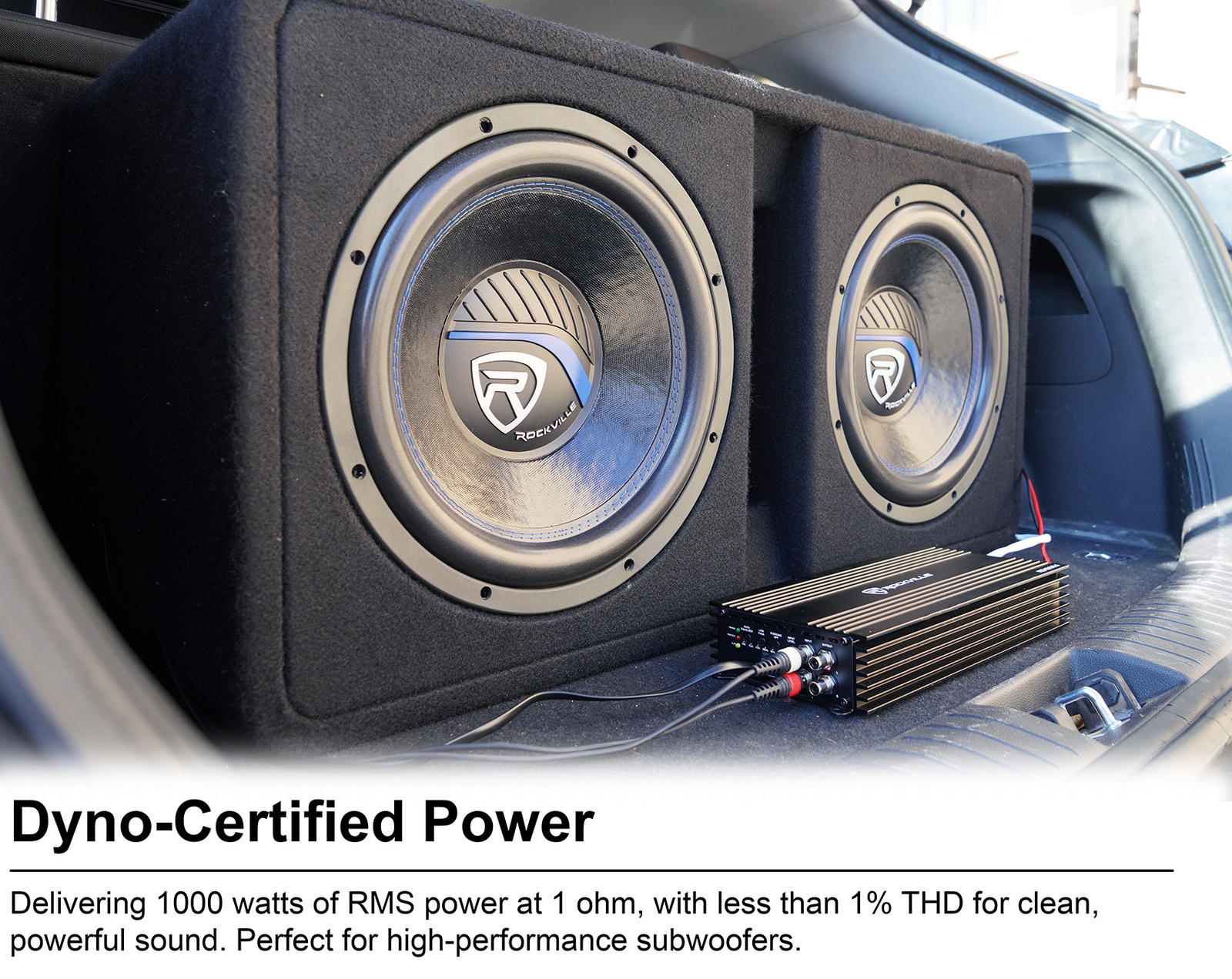 Rockville RD1000.1 1000w RMS @ 1 Ohm (4000w Peak) Mono Amplifier Car Audio Amp