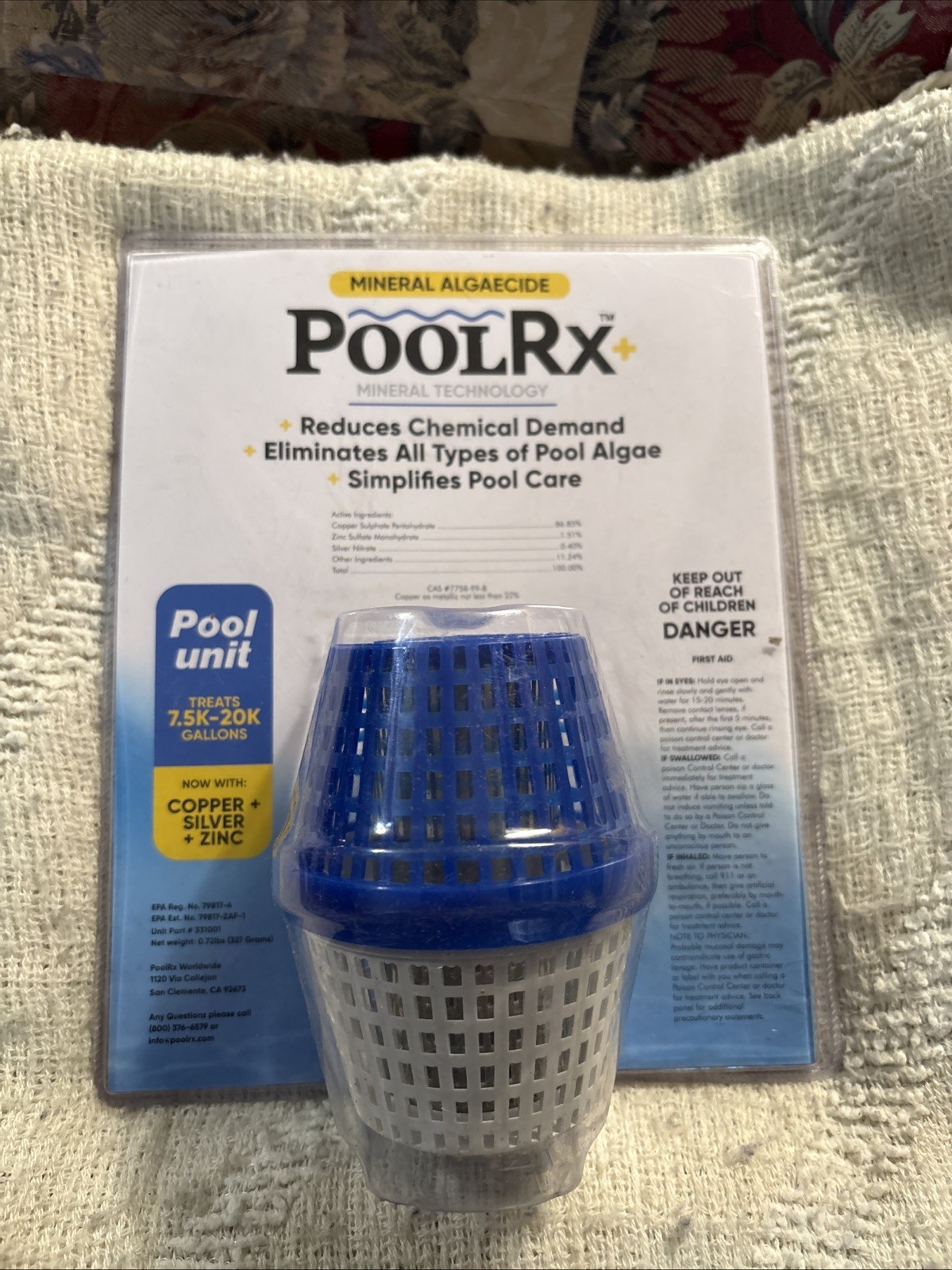 Pool R-X Blue Pool Unit 7.5K-20K Gallons 6 Months 331001 - New/Sealed