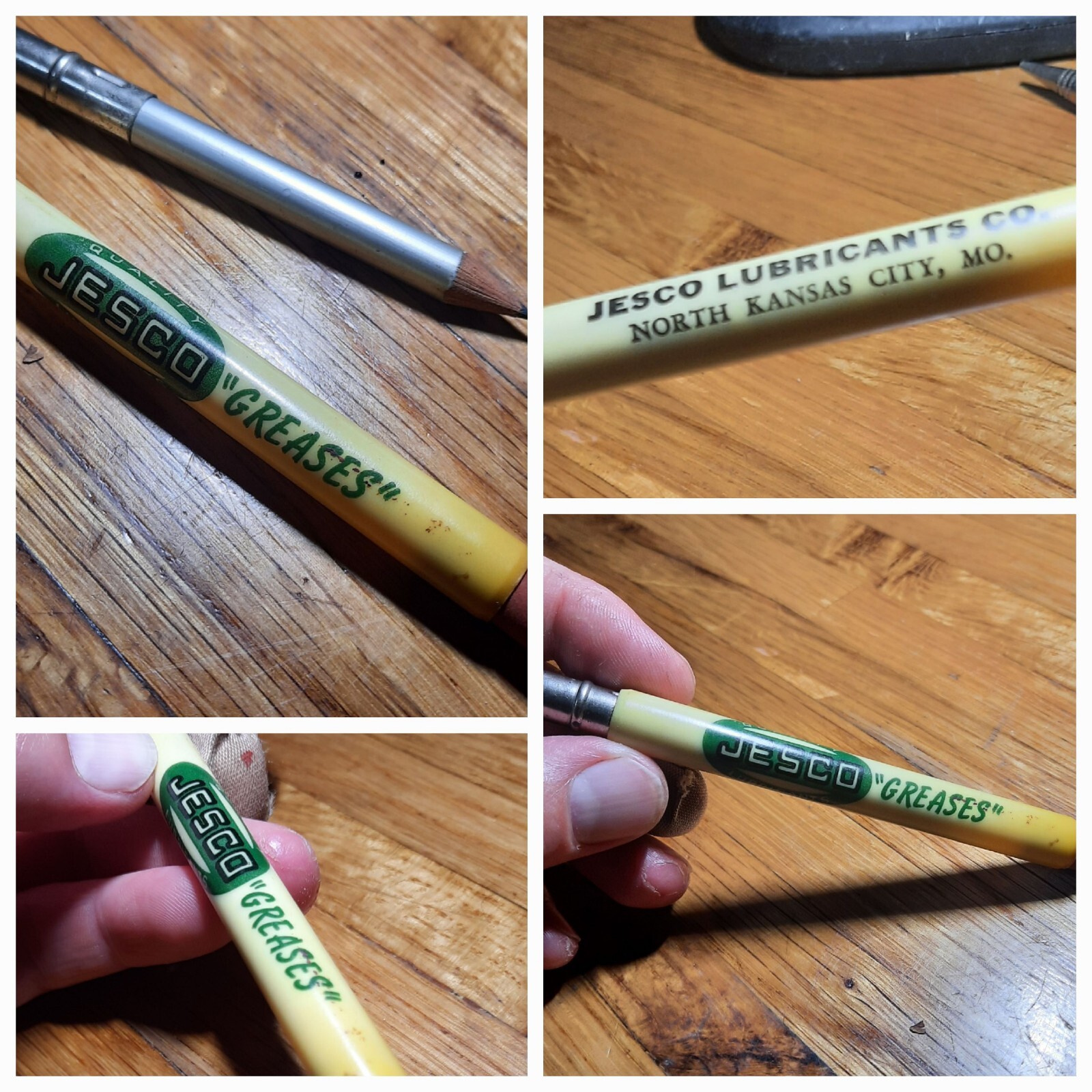 Rare Vintage Oil  Advertising Bullet Pencil Jesco Greases North Kansas City Mo
