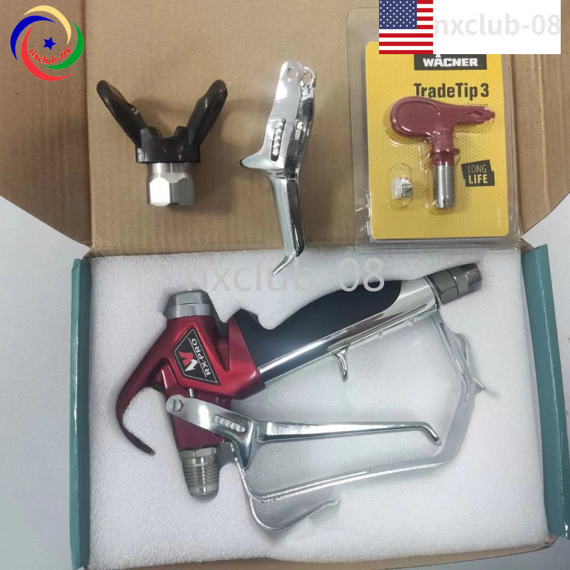 538020 2 Finger Airless Spray Gun RX-Pro Red Series W/ 517 Tip & Guard Titan New