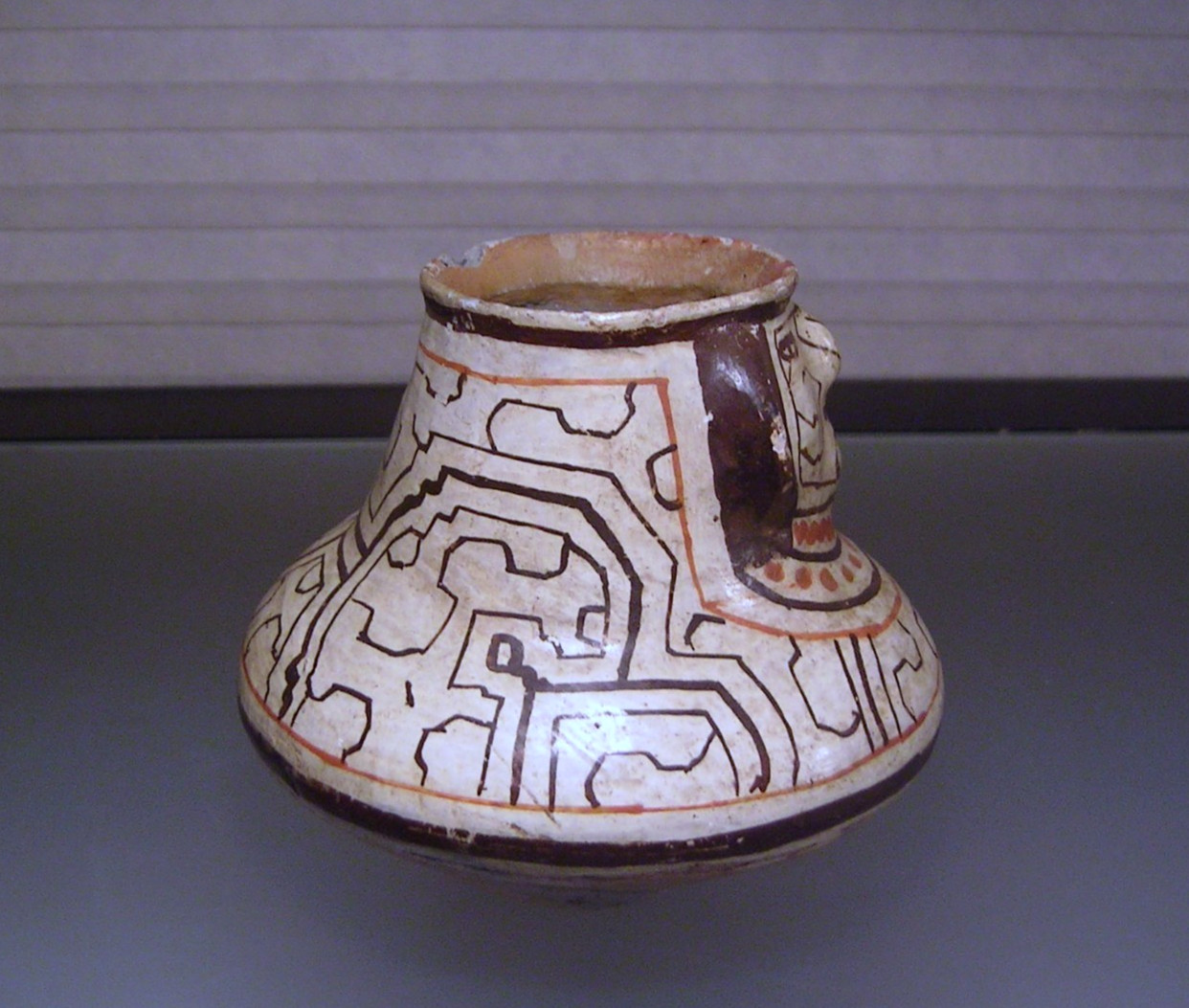 Vintage Shipibo Conibo Pottery Peruvian Effigy Water Vessel