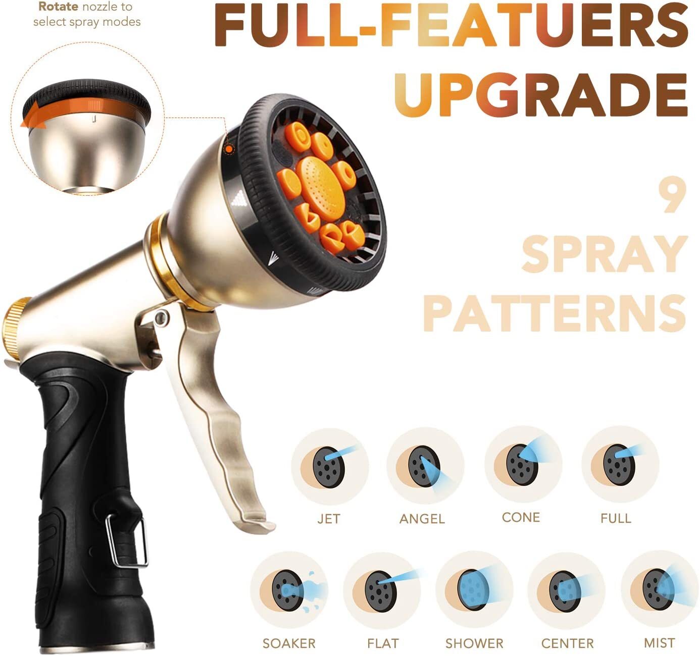 4X Stronger Deluxe Heavy Duty Expandable Flexible Garden Water Hose (50ft,100ft)